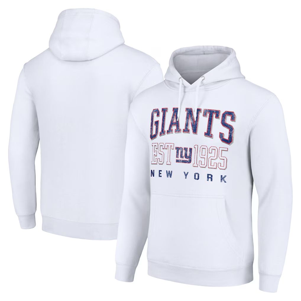 Men 2026 NFL New York Giants white Hoodie hooded style 01->new orleans saints->NFL Jersey